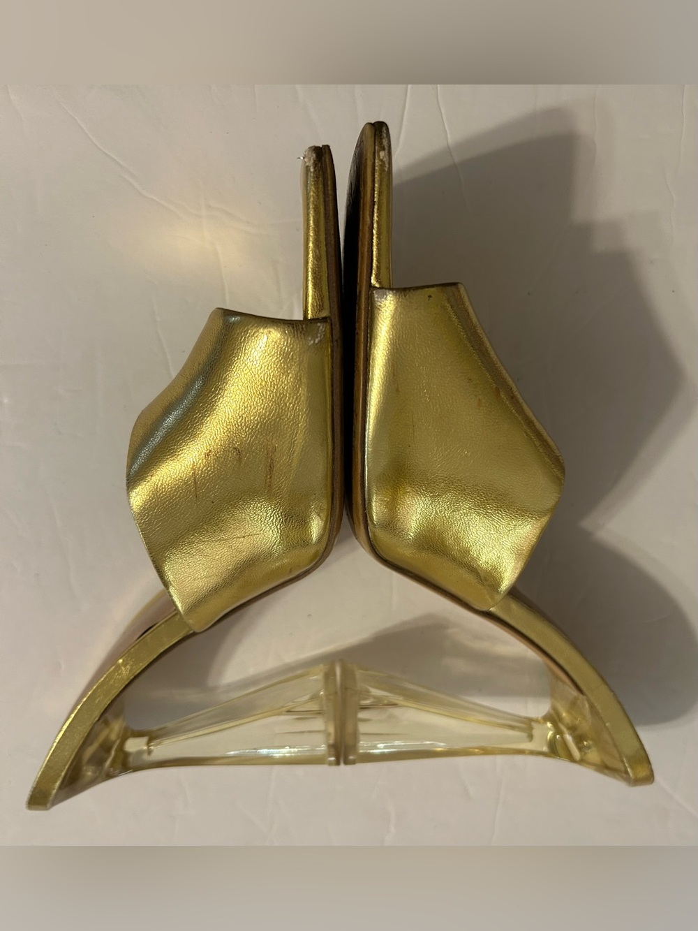 Zara Metallic Gold Slip-On Block Heel Mules - Picture 4 of 6